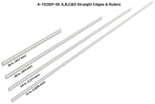 A-703SP-SE-A Target Straight Edge and Ruler – 18 in. (457 mm)